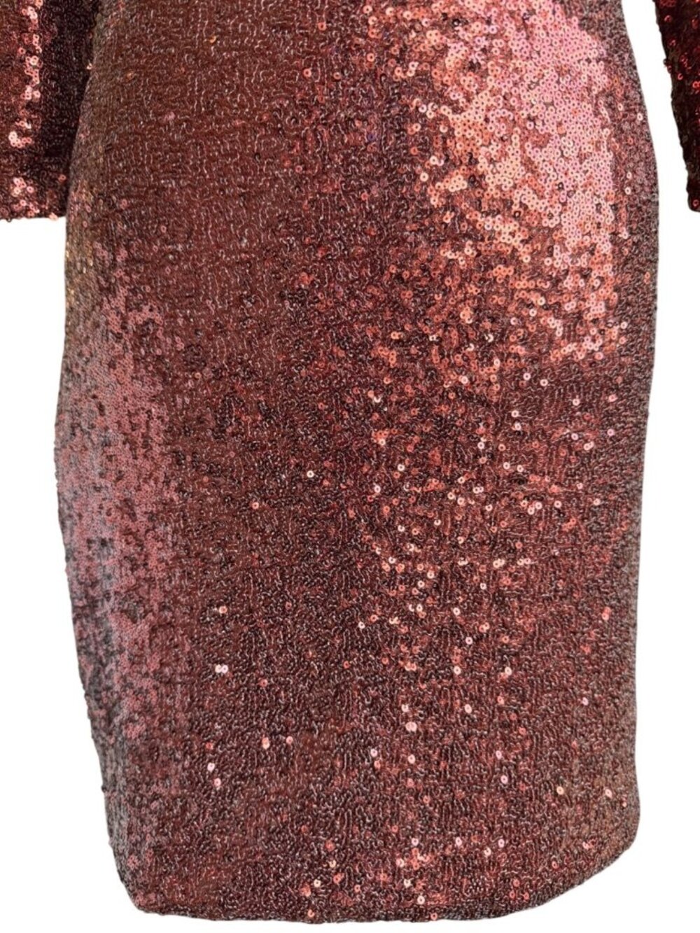 NEW Banana U.S.A. Women Brown Sequin Cocktail Prom Formal Boutique Dress 8/10 - Picture 4 of 9